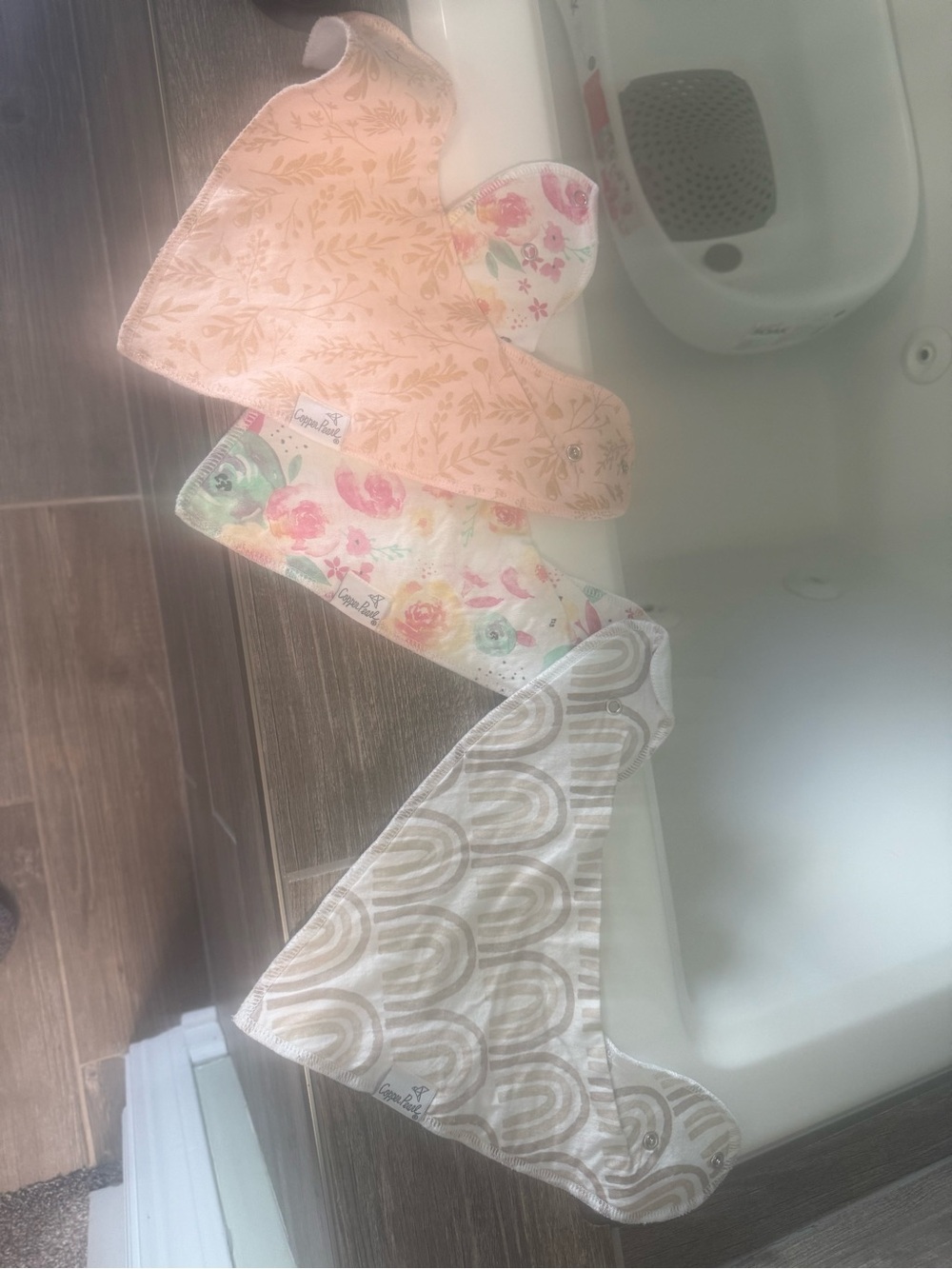 10 Pack Baby Bandana Bibs in Peach, Floral & Neutral - Soft Absorbent Design